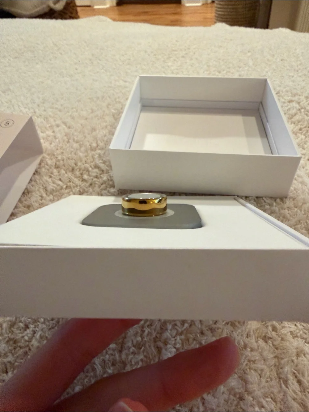 Oura Ring 4, Size 5, Gold Finish - Brand New, Unworn.